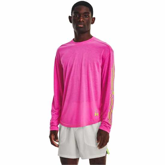 Under Armour Run Breeze Ls Sn99 Pink Мъжки тениски с яка