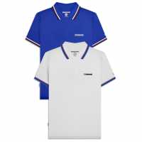 Lambretta Блуза С Яка Pack Of 2 Blue/ White Polo Shirts  Мъжко облекло за едри хора
