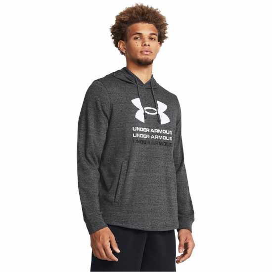 Мъжки суитчъри и блузи с качулки Under Armour Rival Terry Graphic Hood Grey Under Armour Rival Terry Graphic Hood Grey Мъжки суитчъри и блузи с качулки