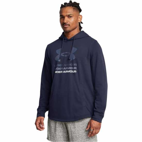 Under Armour Rival Terry Graphic Hood Blue 
