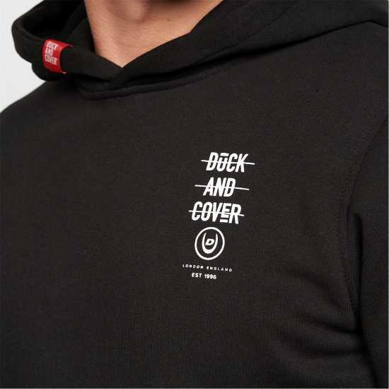 Мъжки суитчъри и блузи с качулки Duck And Cover Graphic Hoodie Mens Черно Duck And Cover Graphic Hoodie Mens Черно Мъжки суитчъри и блузи с качулки