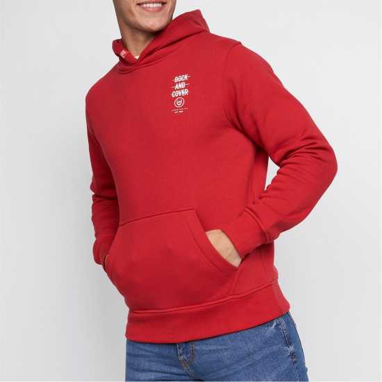 Мъжки суитчъри и блузи с качулки Duck And Cover Graphic Hoodie Mens Червено Duck And Cover Graphic Hoodie Mens Червено Мъжки суитчъри и блузи с качулки