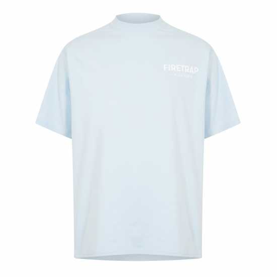 Firetrap Established T-Shirt Sn33 Pale Blue Мъжки ризи