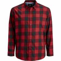 Мъжка Риза Jack And Jones Twill Shirt Mens Plus Size Кирпичен червен Мъжки ризи