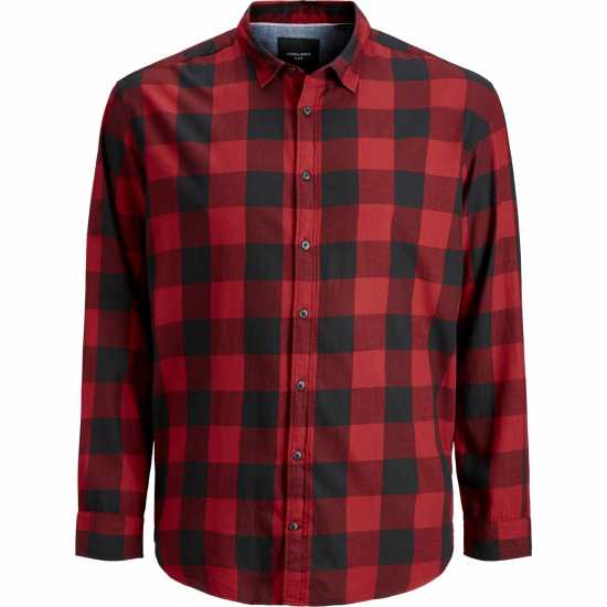 Мъжка Риза Jack And Jones Twill Shirt Mens Plus Size Кирпичен червен Мъжки ризи