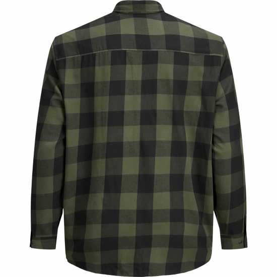 Мъжка Риза Jack And Jones Twill Shirt Mens Plus Size Прахнато маслина Мъжки ризи