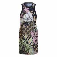 Adidas Farm Print Cotton Tank Dress Womens  Дамски поли и рокли