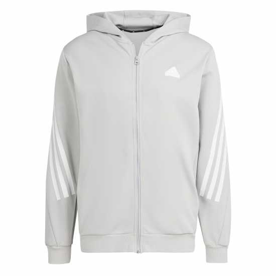 Мъжки суитчъри и блузи с качулки Adidas Future Icons 3-Stripes Full Zip Hoodie Mens Сиво Две Adidas Future Icons 3-Stripes Full Zip Hoodie Mens Сиво Две Мъжки суитчъри и блузи с качулки