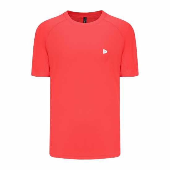 Donnay T-Shirt For Mens Червено Мъжко облекло за едри хора