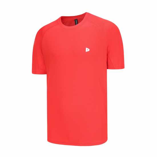 Donnay T-Shirt For Mens Червено Мъжко облекло за едри хора