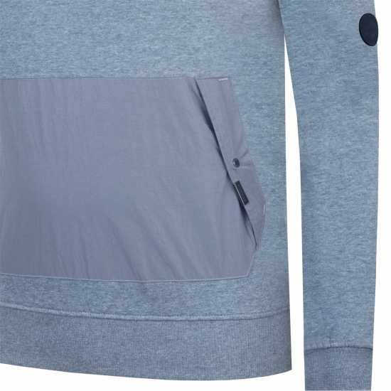 Firetrap Hybrid Hoodie Сив марл Firetrap Hybrid Hoodie Сив марл