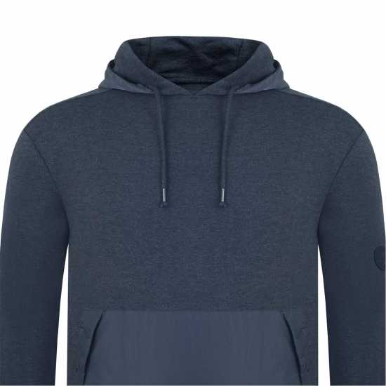 Firetrap Hybrid Hoodie Тъмно сиво марл Firetrap Hybrid Hoodie Тъмно сиво марл
