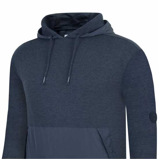 Firetrap Hybrid Hoodie Тъмно сиво марл Firetrap Hybrid Hoodie Тъмно сиво марл