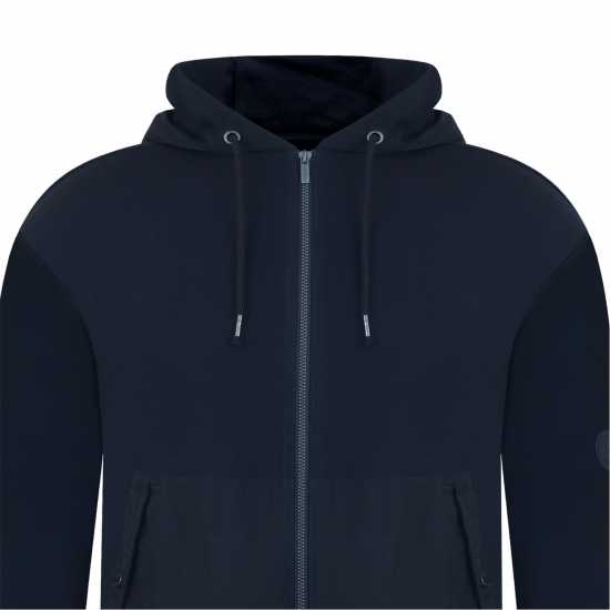 Firetrap Hybrid Full-Zip Hoodie Черно 