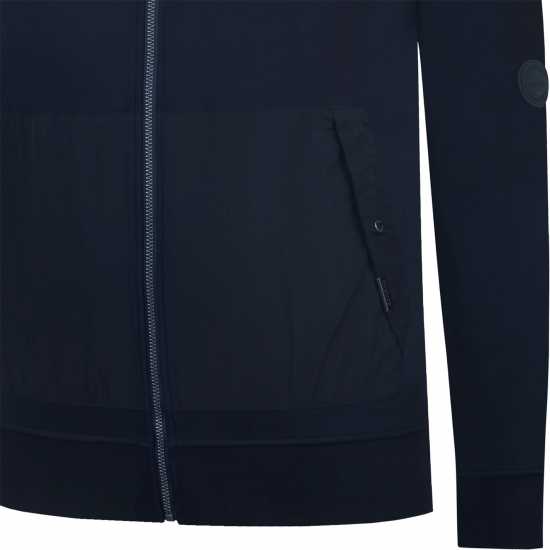 Firetrap Hybrid Full-Zip Hoodie Черно 
