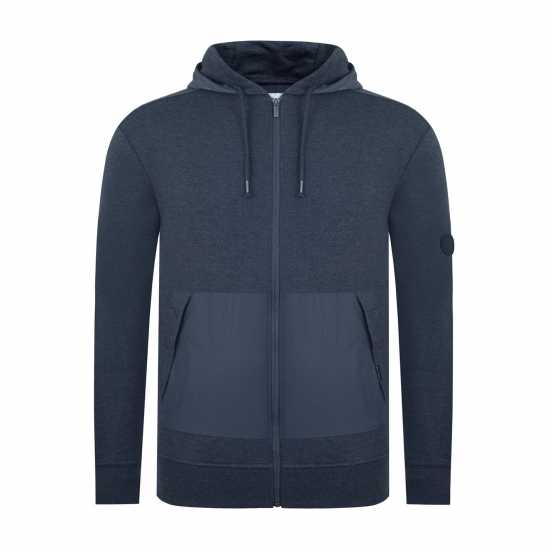 Firetrap Hybrid Full-Zip Hoodie Тъмно сиво марл Firetrap Hybrid Full-Zip Hoodie Тъмно сиво марл