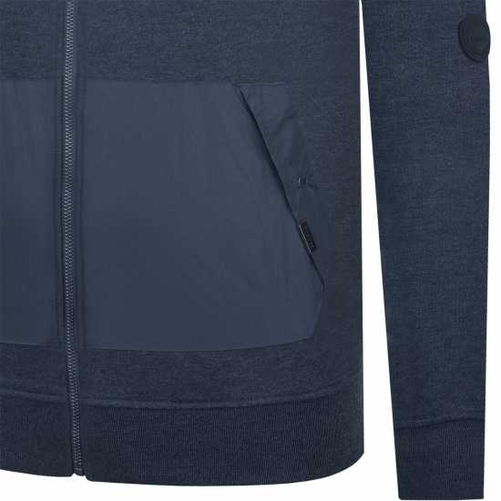 Firetrap Hybrid Full-Zip Hoodie Тъмно сиво марл Firetrap Hybrid Full-Zip Hoodie Тъмно сиво марл