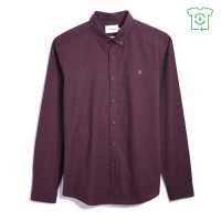 Риза С Дълъг Ръкав Farah Farah Steen Brushed Cotton Long Sleeve Shirt Adults Фара Червено Мъжки ризи