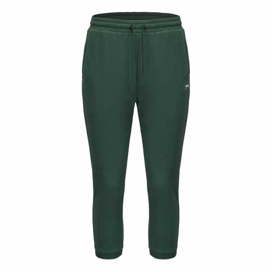 Slazenger Leisure Three Quarter Interlock Jogging Bottoms Womens Горско зелено 