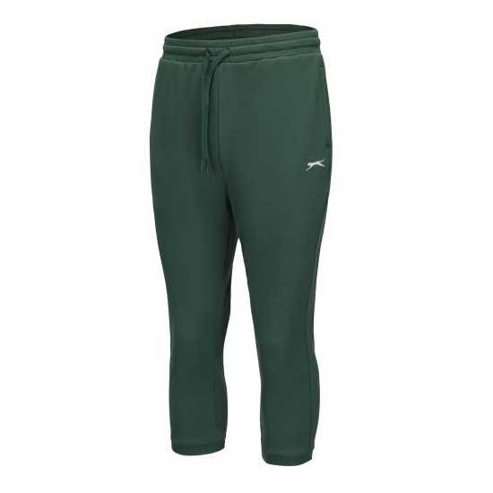 Slazenger Leisure Three Quarter Interlock Jogging Bottoms Womens Горско зелено 