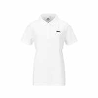 Slazenger Дамска Блуза С Яка Polo Shirt Ladies White Дамски тениски с яка