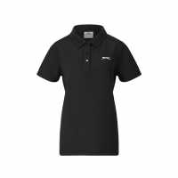 Slazenger Дамска Блуза С Яка Polo Shirt Ladies Black Дамски тениски с яка
