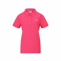 Slazenger Дамска Блуза С Яка Polo Shirt Ladies Bright Pink Дамски тениски с яка