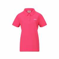 Дамска Блуза С Яка Slazenger Polo Shirt Ladies Ярко розово Дамски тениски с яка
