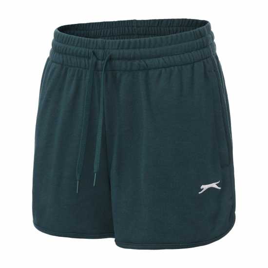 Slazenger Дамски Шорти Fleece Interlock Shorts Womens Forest Green Slazenger Дамски Шорти Fleece Interlock Shorts Womens Forest Green