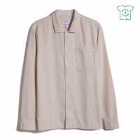 Риза С Дълъг Ръкав Farah Campbell Long Sleeve Shirt Collar Крем Мъжки ризи