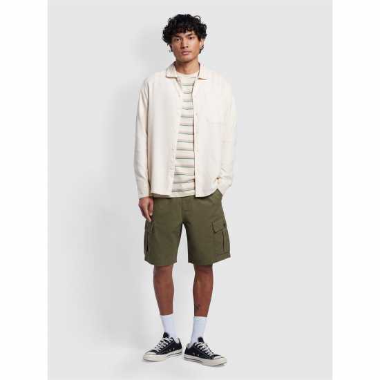 Мъжки ризи Риза С Дълъг Ръкав Farah Campbell Long Sleeve Shirt Collar Крем Риза С Дълъг Ръкав Farah Campbell Long Sleeve Shirt Collar Крем Мъжки ризи