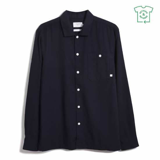Риза С Дълъг Ръкав Farah Campbell Long Sleeve Shirt Collar  Мъжки ризи