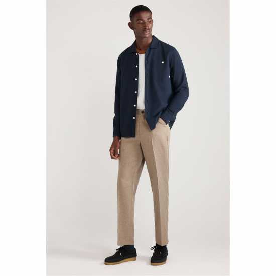 Риза С Дълъг Ръкав Farah Campbell Long Sleeve Shirt Collar  Мъжки ризи