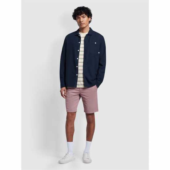 Риза С Дълъг Ръкав Farah Campbell Long Sleeve Shirt Collar  Мъжки ризи