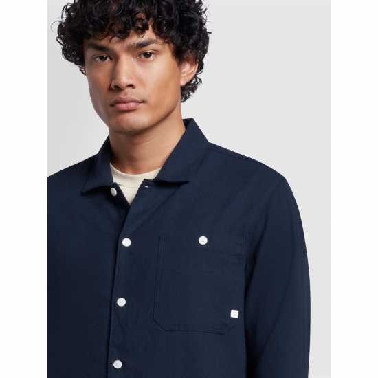 Риза С Дълъг Ръкав Farah Campbell Long Sleeve Shirt Collar  Мъжки ризи