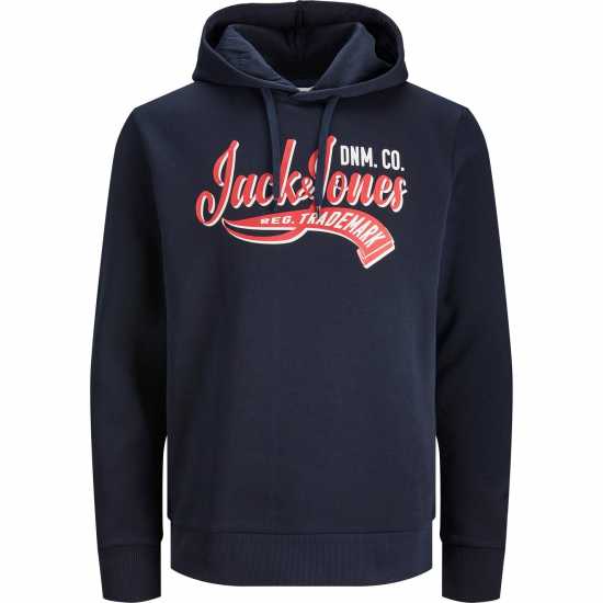 Jack And Jones Logo Sweat Hood Sn00 Navy Blazer Мъжки суитчъри и блузи с качулки