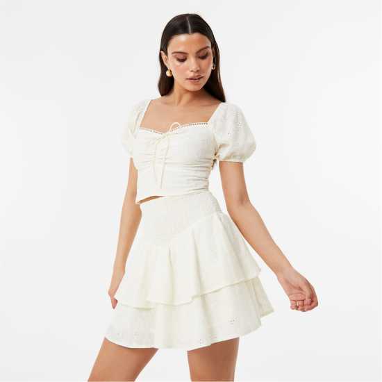 Jack Wills Broderie Prairie Top  Дамски ризи и тениски