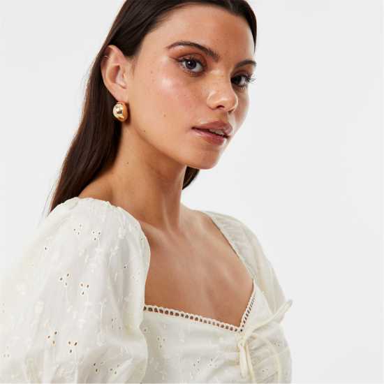 Jack Wills Broderie Prairie Top  Дамски ризи и тениски