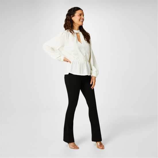 Biba Textured Blouse Бяло Дамски ризи и тениски