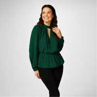 Biba Textured Blouse Провери Дамски ризи и тениски