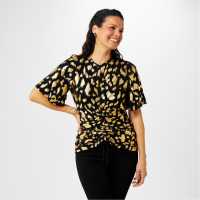 Biba Keyhole Jersey Top Фолио Животно Дамски ризи и тениски