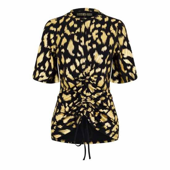 Biba Keyhole Jersey Top Фолио Животно Дамски ризи и тениски