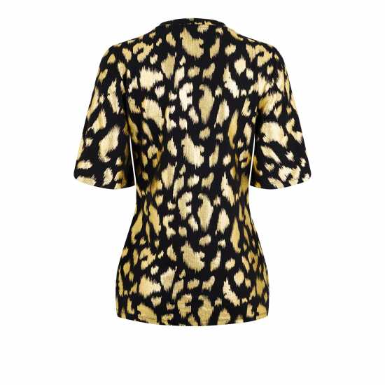 Biba Keyhole Jersey Top Фолио Животно Дамски ризи и тениски