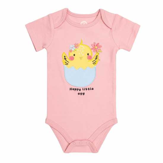 Baby Girl Easter Chick Bodysuit Pink