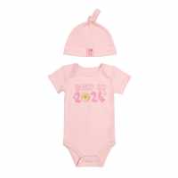 Baby Girl 2024 Bodysuit And Hat Set