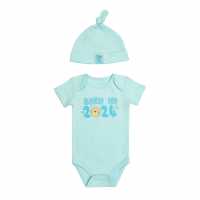 Baby Boy 2024 Bodysuit And Hat Set