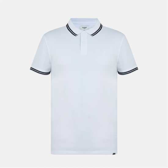 Firetrap Мъжка Блуза С Яка Lazer Polo Shirt Mens Бяло 
