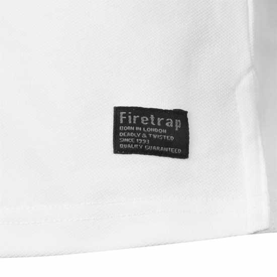 Firetrap Мъжка Блуза С Яка Lazer Polo Shirt Mens White Мъжко облекло за едри хора