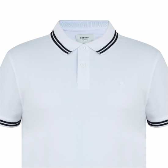 Firetrap Мъжка Блуза С Яка Lazer Polo Shirt Mens Бяло 