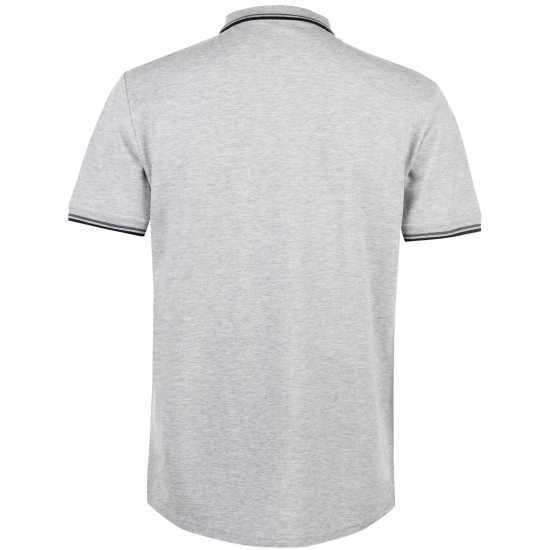 Firetrap Мъжка Блуза С Яка Lazer Polo Shirt Mens Grey Marl Мъжко облекло за едри хора